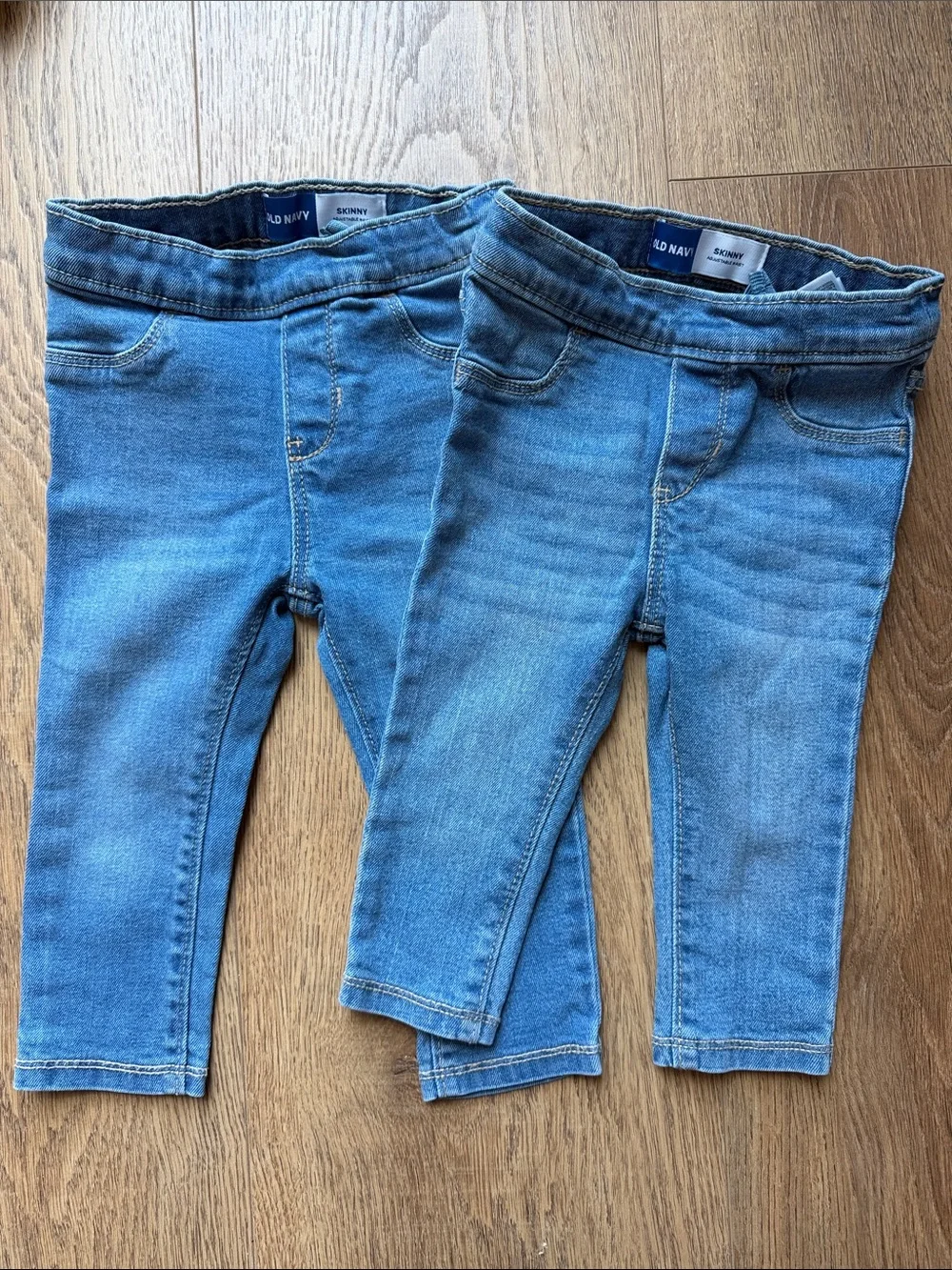 Old Navy Blue Toddler Skinny Denim Leggings - 2 Pack, 12-18 M and 18-24 M